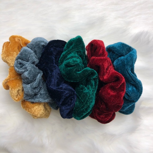 unbranded Accessories - 🌟 3/$10 Deep Colors Velvet Scrunchies Bundle of 6